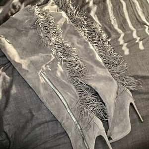 Fringe Thigh Boots